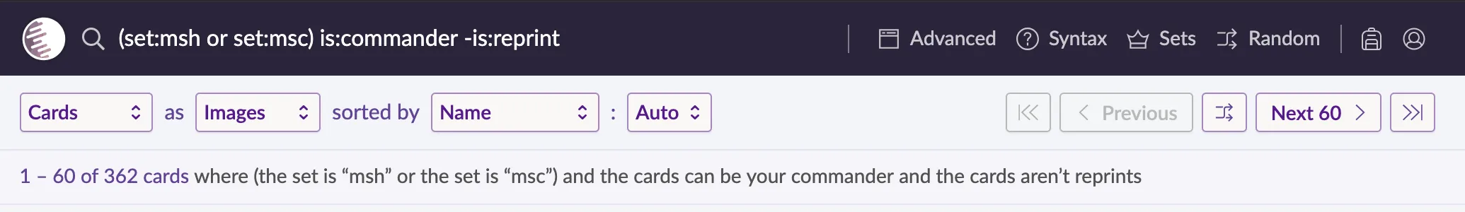 There are a lot of commanders in this set.